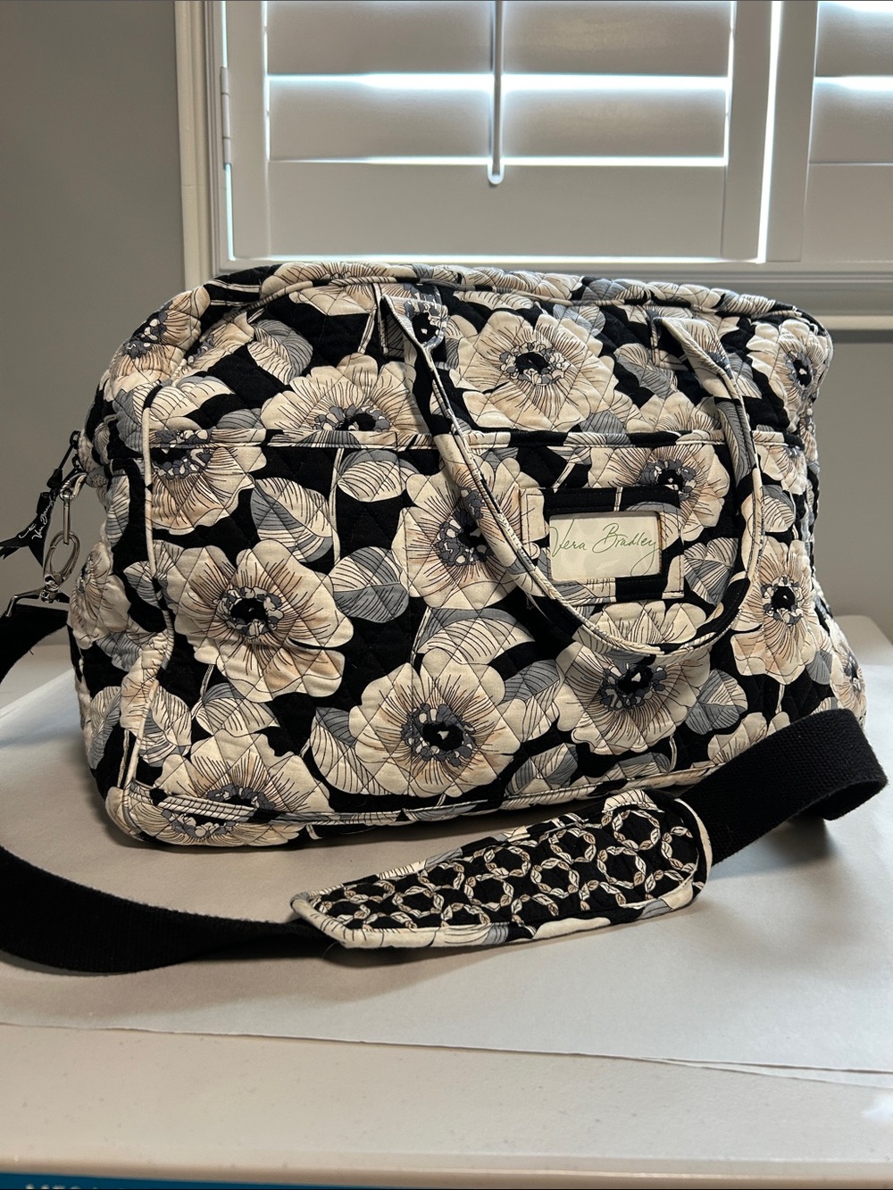 Vera Bradley Large Weekender Floral Quilted Travel Bag Camellia Pattern